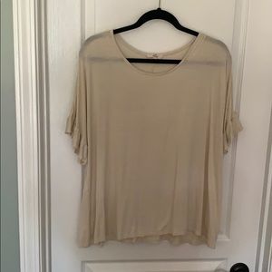 Ruffled sleeve tee shirt